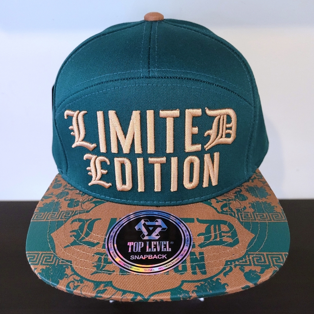 Embroidered Gold "Limited Edition" Green Snapback
